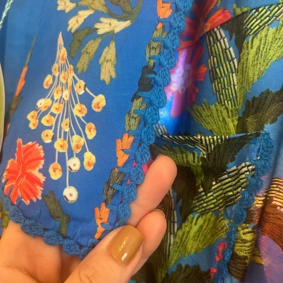 FARM Rio Vibrant Floral Maxi Dress - Blue and Orange - Picture 8 of 10